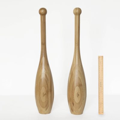 Victorian style traditional Indian clubs turned from solid bamboo